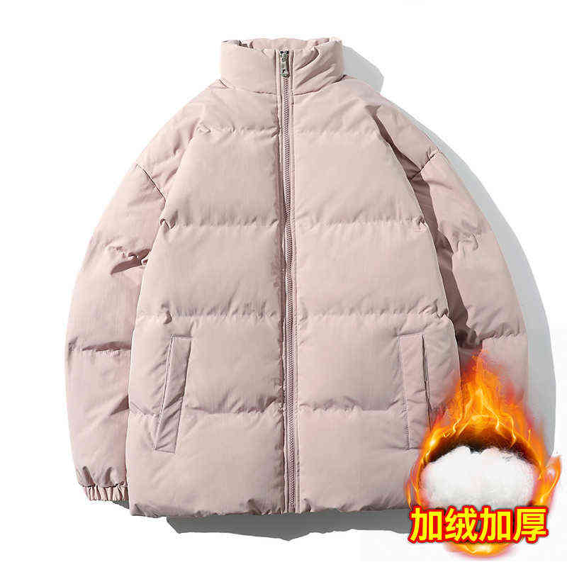 Winter Jacket Men Parkas Thicken Warm Coat Mens Stand Collar Jackets Bubble Color Women Parka Coat Fashion Streetwear 6Xl 211104