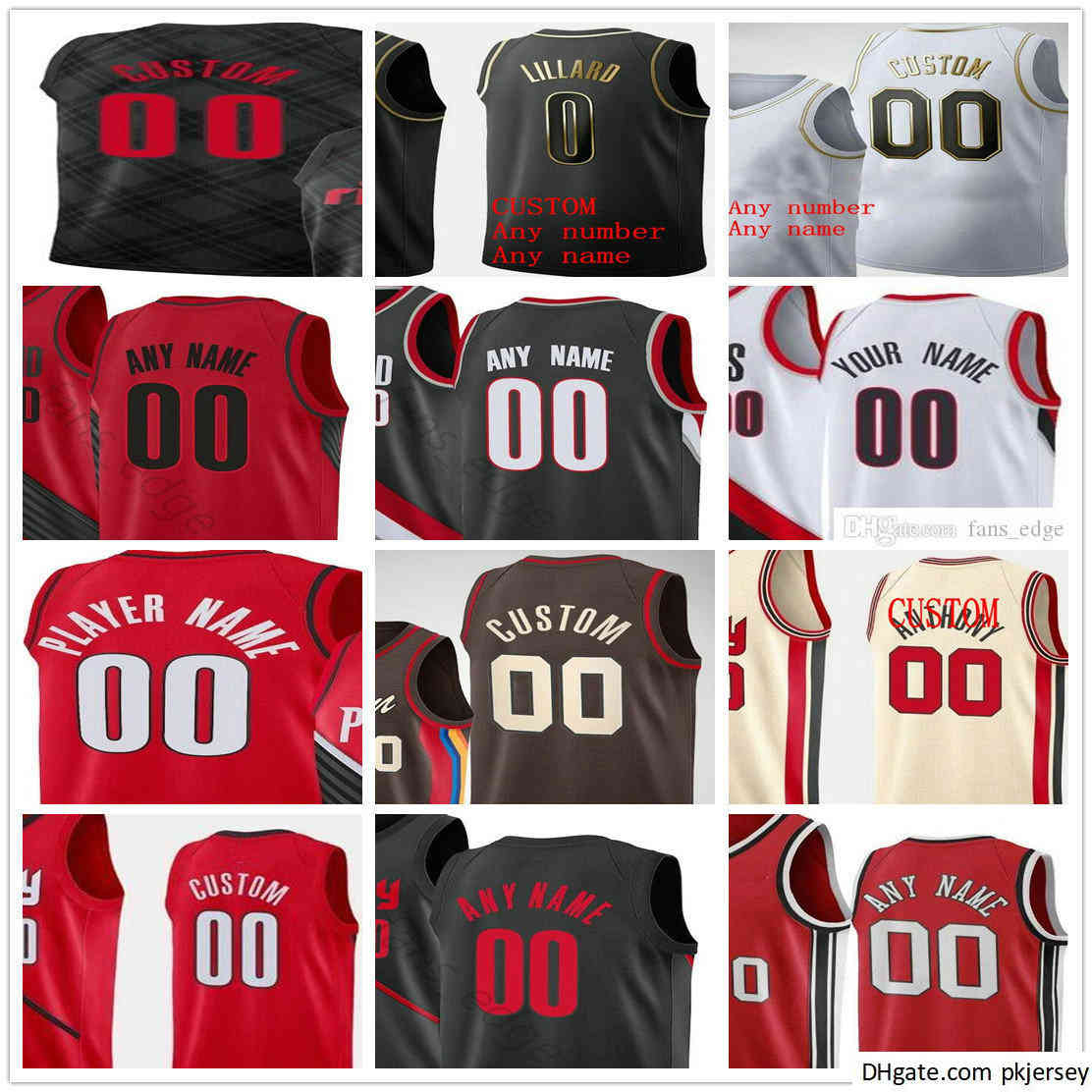 Custom Printed Portland Trail Damian 0 Lillard Blazers CJ 3 McCollum Jusuf 27 Nurkic Carmelo 00 Anthony Gary Trent Jr Men Woman Kids Jerseys, Black;red
Custom Printed Portland Trail Damian 0 Lillard Blazers CJ 3 McCollum Jusuf 27 Nurkic Carmelo 00 Anthony Gary Trent Jr Men Woman Kids Jerseys, Black;red