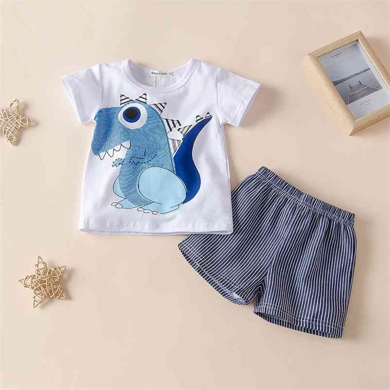 Summer Children Sets Fashion Short Sleeve Print Cartoon T-Shirt Striped Shorts Casual 2Pcs Girls Clothes 1-7T 210629, White
Summer Children Sets Fashion Short Sleeve Print Cartoon T-Shirt Striped Shorts Casual 2Pcs Girls Clothes 1-7T 210629, White