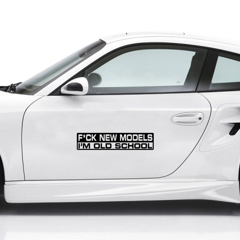 Old School Funny Car Bumper Stickers Vinyl Cars Sticker Decal Car Wrap For Auto Products Accessories Window Decoration Styling