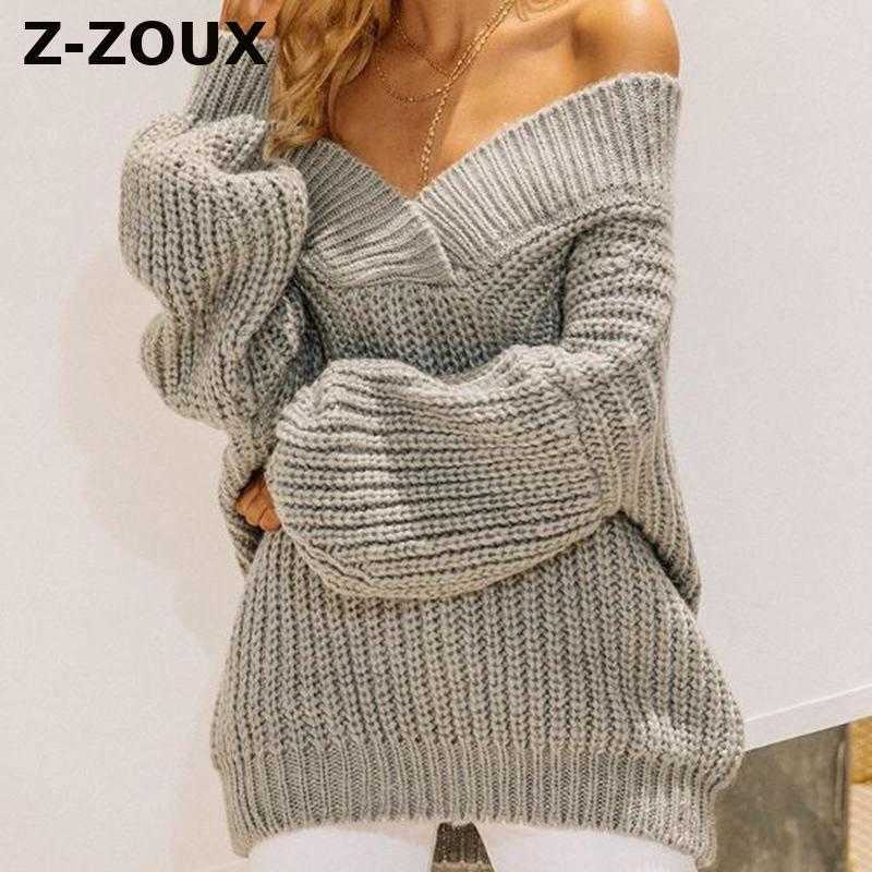 Women Sweater V-Neck Lantern Sleeve Pullovers Off The Shoulder s Black Gray Red Autumn Fasahion 210524, Blakc
Women Sweater V-Neck Lantern Sleeve Pullovers Off The Shoulder s Black Gray Red Autumn Fasahion 210524, Blakc