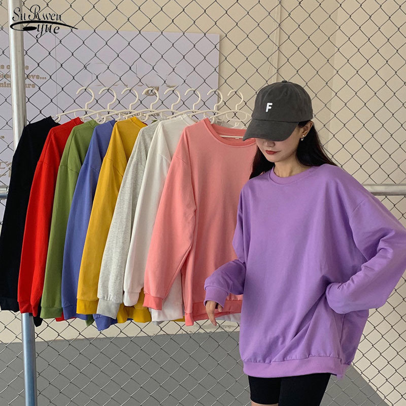 Early Autumn Korean Version of Loose Solid Cotton O-neck Long-sleeved Guard Schoolgirl Ins Sweetshirts Plus Size 11764 210521, White
Early Autumn Korean Version of Loose Solid Cotton O-neck Long-sleeved Guard Schoolgirl Ins Sweetshirts Plus Size 11764 210521, White