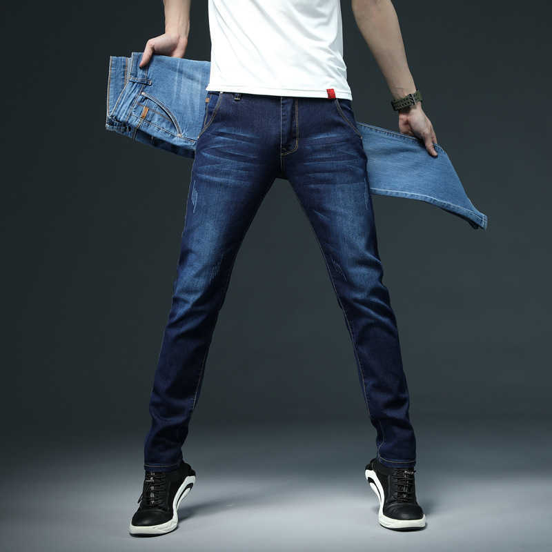 Batmo arrival high quality elastic slim jeans men ,men's skiny jeans ,grey jeans men,plus-size 28-40 Y809 210622