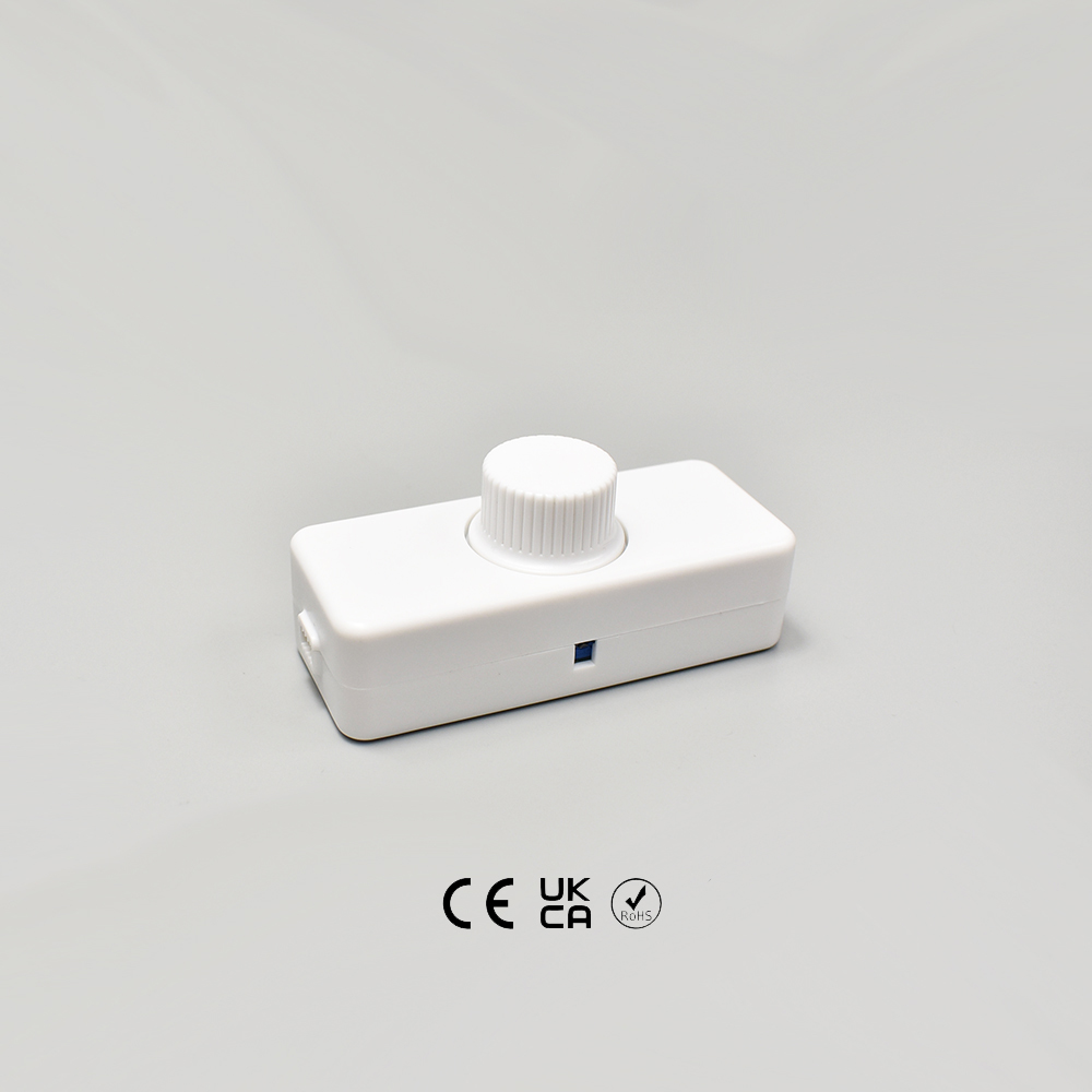 UK Movable LED Cord Dimmer Trailing Edge Rotary Switch Turn Off Ideal For 3W-100W LED Table Lamps Floor Lights