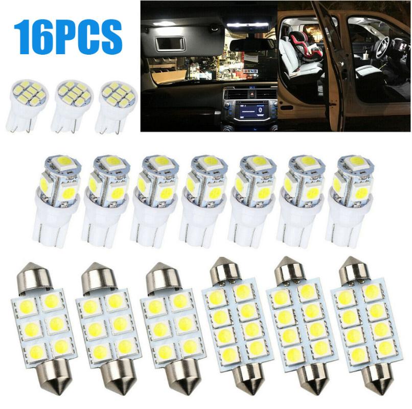 Car Headlights 16PCS 6500K Bright White LED Bulb Interior Lights Package Kit Accessories
Car Headlights 16PCS 6500K Bright White LED Bulb Interior Lights Package Kit Accessories