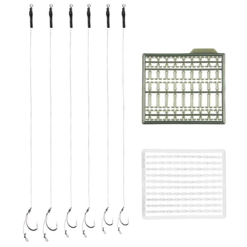 Fishing Hooks 6Pcs Of Carp Hook Tied Rigs Ready Made Rig With White And Green Boilie Stoppers Accessories Pesca Tool
Fishing Hooks 6Pcs Of Carp Hook Tied Rigs Ready Made Rig With White And Green Boilie Stoppers Accessories Pesca Tool