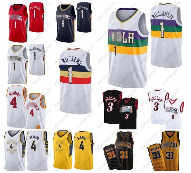 Vintage Mens Zion 1 Williamson Victor 4 Oladipo Basketball Jersey Allen 3 Iverson Reggie 31 Miller Retro Jerseys, Black;red
Vintage Mens Zion 1 Williamson Victor 4 Oladipo Basketball Jersey Allen 3 Iverson Reggie 31 Miller Retro Jerseys, Black;red