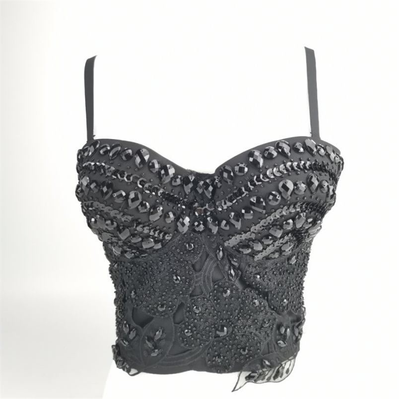 Womens Summer Camis Tanks Tops Sleeveless Bustier Bra Vest Crop Female Skinny 210515