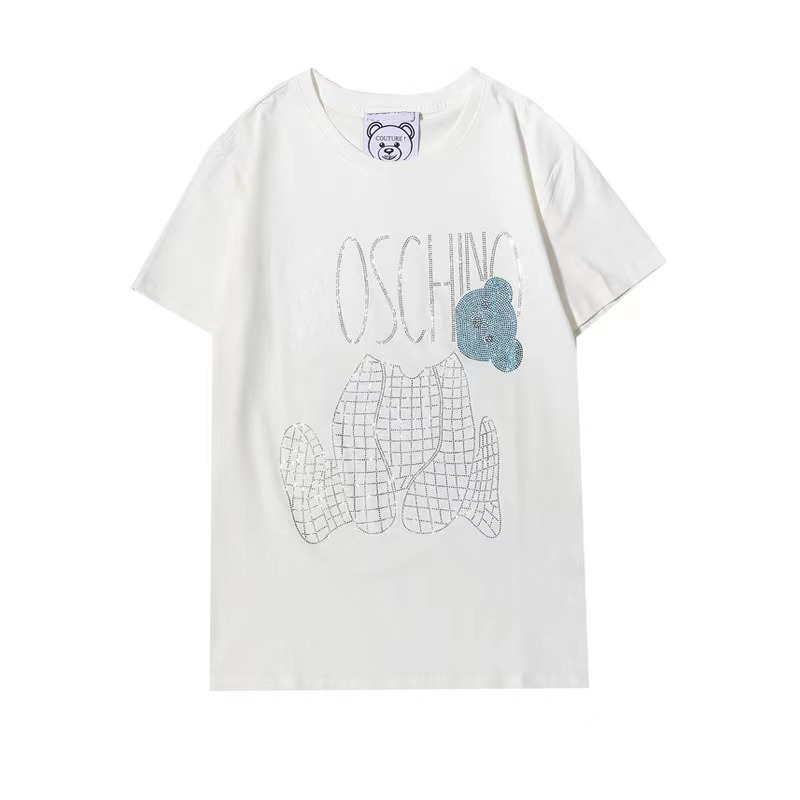 2021 summer short-sleeved T-shirt men' trendy brand fashion cute bear pattern casual loose short three-color, White
2021 summer short-sleeved T-shirt men' trendy brand fashion cute bear pattern casual loose short three-color, White