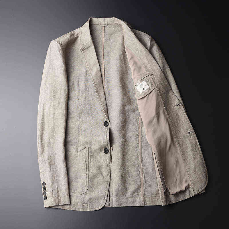 Blazer Man 55% Linen 45% Cotton Suit Jacket Spring Autumn Casual Male Single Breasted High Quality Size M-4XL #X1617 211111, Beige
Blazer Man 55% Linen 45% Cotton Suit Jacket Spring Autumn Casual Male Single Breasted High Quality Size M-4XL #X1617 211111, Beige