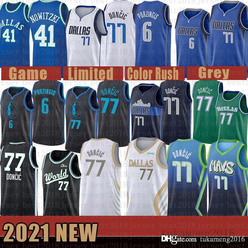 2021 New Basketball Jersey Dallas Mavericks Mens Luka Kristaps 6 Porzingis 77 Doncic Dirk 41 Nowitzki Mesh Retro Brown 2022, Black;red
2021 New Basketball Jersey Dallas Mavericks Mens Luka Kristaps 6 Porzingis 77 Doncic Dirk 41 Nowitzki Mesh Retro Brown 2022, Black;red