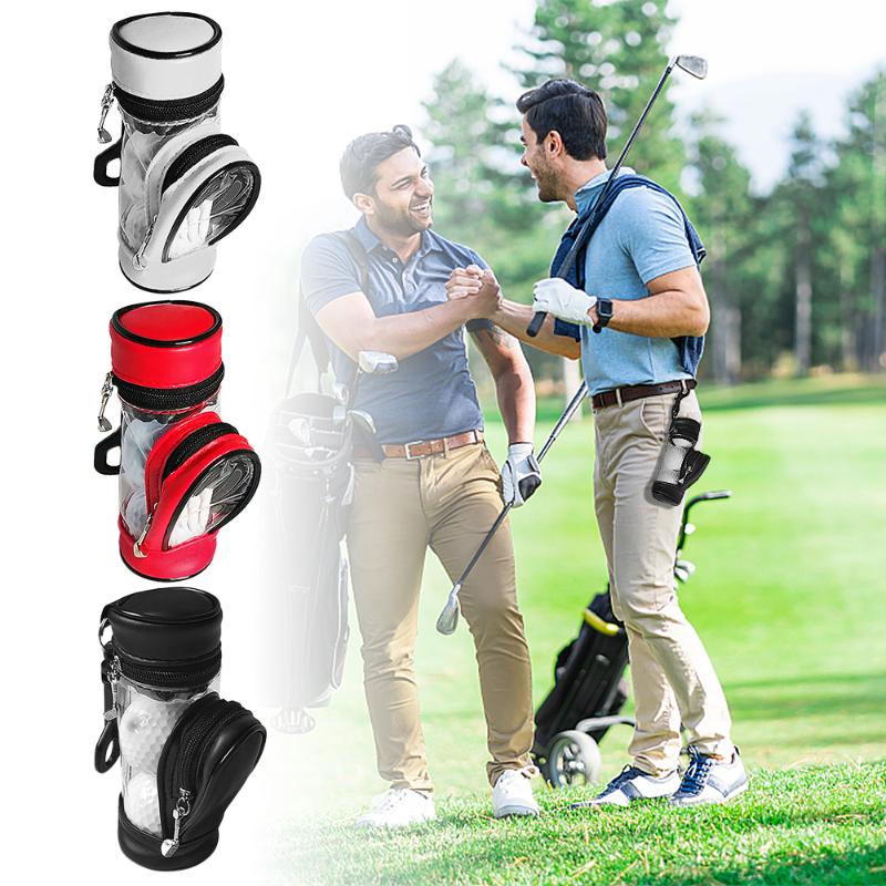 Golf Balls And Tees Pouch Bag Ball Holder Storage Case With 3 Set Outdoor