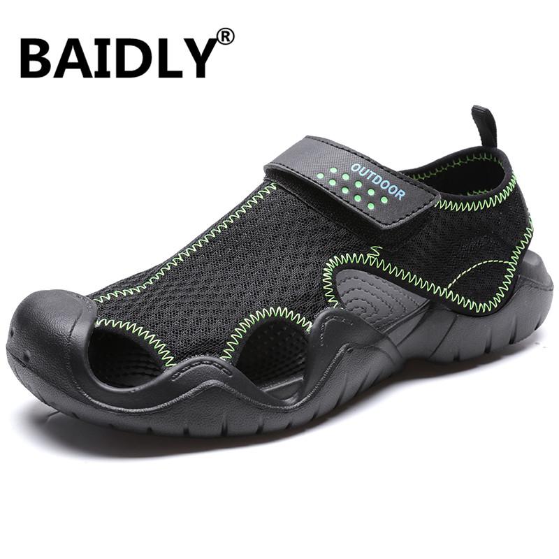 Sandals High Quality Fashion Mesh Men's Summer Soft Shoes Men Beach Male Slippers Large Size 40-48 Sandalia Masculina, Black
Sandals High Quality Fashion Mesh Men's Summer Soft Shoes Men Beach Male Slippers Large Size 40-48 Sandalia Masculina, Black