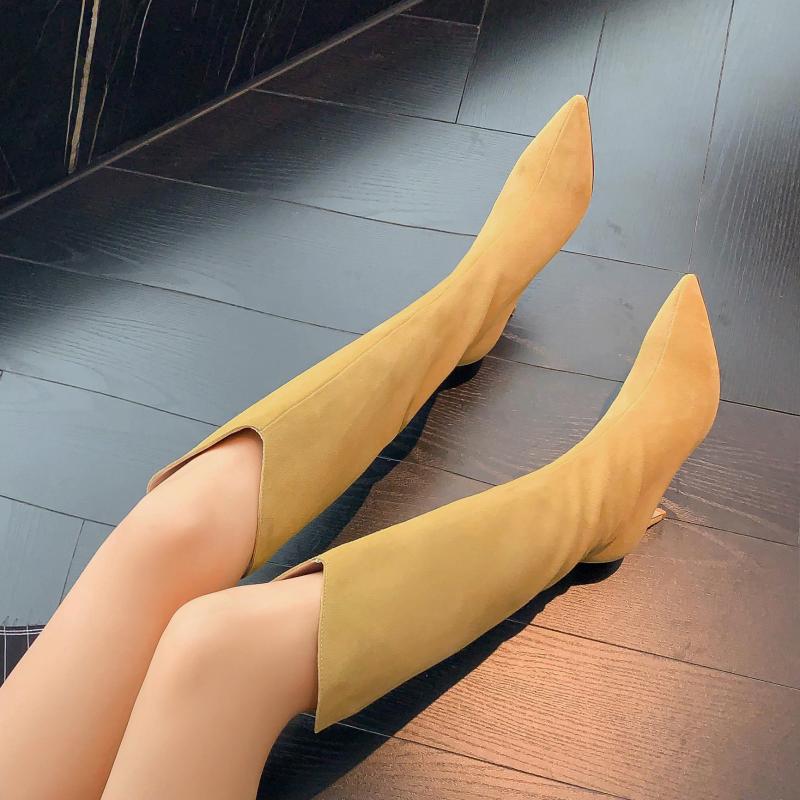 Boots Arden Furtado 2021 Autumn Winter Fashion Pointed Head Genuine Leather Stilettos Heels Knee High Ladies