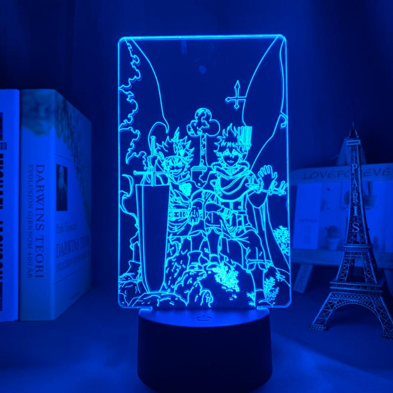 

Night Lights Black Clover Yuno And Asta Anime Led Light For Bedroom Decor Nightlight Kids Birthday Gift Manga Room Table 3d Lamp