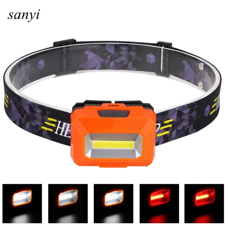 Head Lamps COB LED Mini Headlamp Red White Headlight 5-Mode Torch Lamp Light Camping By Battery
Head Lamps COB LED Mini Headlamp Red White Headlight 5-Mode Torch Lamp Light Camping By Battery