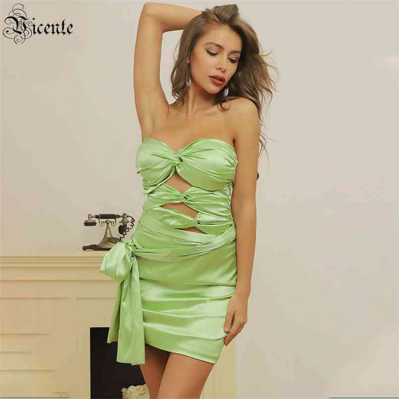 Women's Dress Celebrity Party Cocktail Green Tube Top Twist Design Hollow Satin 210520
Women's Dress Celebrity Party Cocktail Green Tube Top Twist Design Hollow Satin 210520