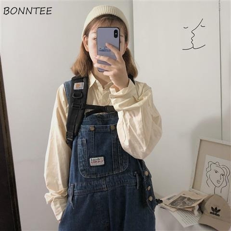 Jumpsuits Women Leisure All-match Denim Solid Simple Pockets Streetwear Womens Loose Korean Style Chic Trendy Retro Daily Casual, Blue
Jumpsuits Women Leisure All-match Denim Solid Simple Pockets Streetwear Womens Loose Korean Style Chic Trendy Retro Daily Casual, Blue