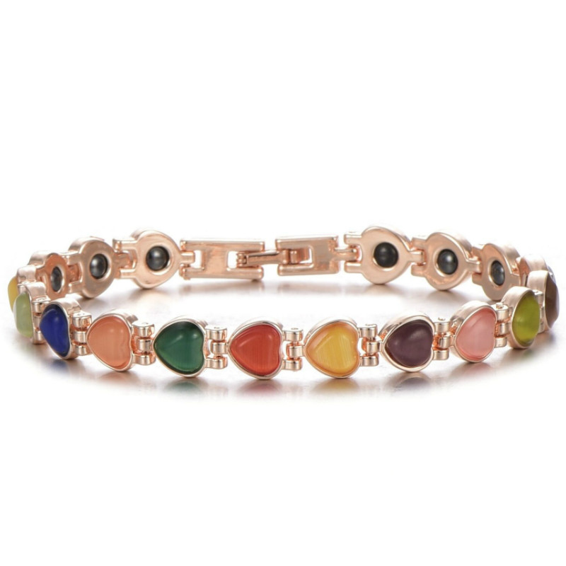 2022 Women Jewelry Health Care Magnet Inlay Chain Bracelet Golden Heart Cut Opal Tennis Bracelets for Women Sterilizing Bracelet, Black
2022 Women Jewelry Health Care Magnet Inlay Chain Bracelet Golden Heart Cut Opal Tennis Bracelets for Women Sterilizing Bracelet, Black