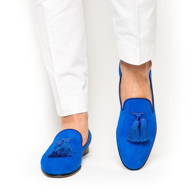 Dress Shoes Royal Blue Suede Men Tassel Loafers Slip On Smoking Flats Men's Statement G9MC, Yellow
Dress Shoes Royal Blue Suede Men Tassel Loafers Slip On Smoking Flats Men's Statement G9MC, Yellow