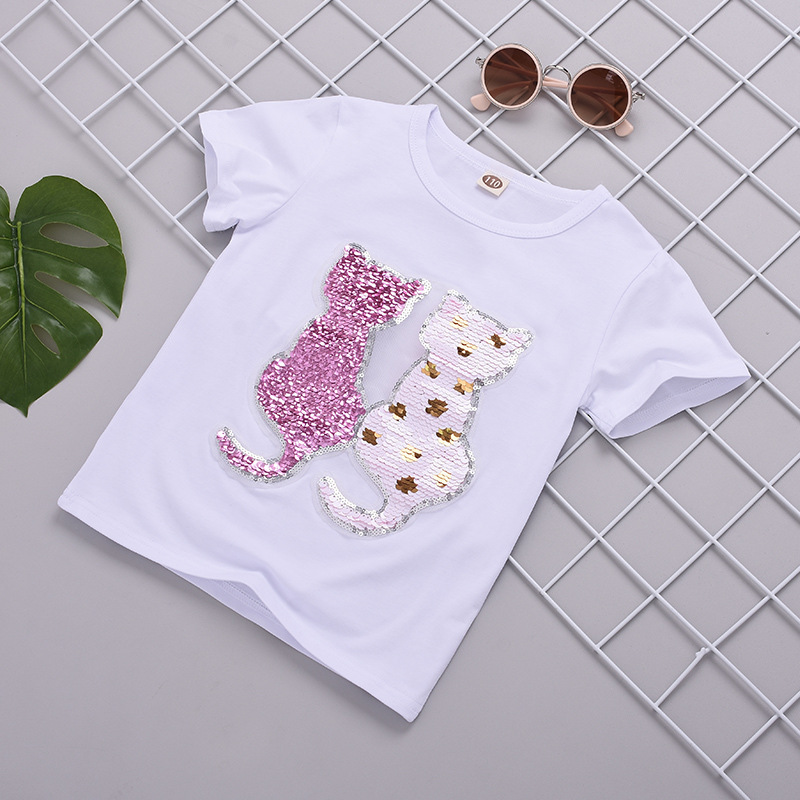 T-Shirts For Girls Cartoon Cat Girls Top Changable Sequins Kids Tshirt Teenage Kids Summer Clothes 6 8 10 12 13 14 Year 210302 73 Z2, As picture
T-Shirts For Girls Cartoon Cat Girls Top Changable Sequins Kids Tshirt Teenage Kids Summer Clothes 6 8 10 12 13 14 Year 210302 73 Z2, As picture