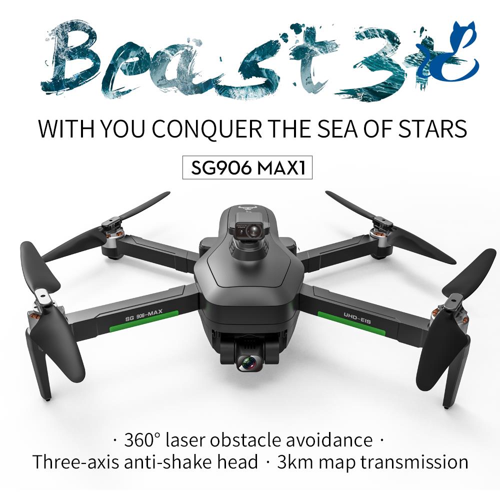 SG906 MAX1 & MAX Drones with 4K Camera for Adults, GPS Drone, 3 Axis Gimbal, Automatic Obstacle Avoidance, Long Flight Time, Follow Me Mode, 5G Wifi FPV, Electric/RC Aircraft, 2-1, Customize
SG906 MAX1 & MAX Drones with 4K Camera for Adults, GPS Drone, 3 Axis Gimbal, Automatic Obstacle Avoidance, Long Flight Time, Follow Me Mode, 5G Wifi FPV, Electric/RC Aircraft, 2-1, Customize