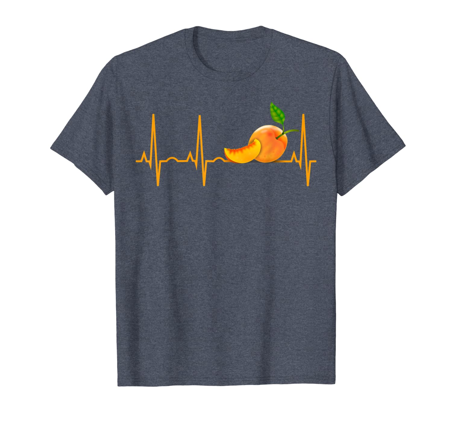peach fruit t shirt - peach lover heartbeat gift tshirt, White;black