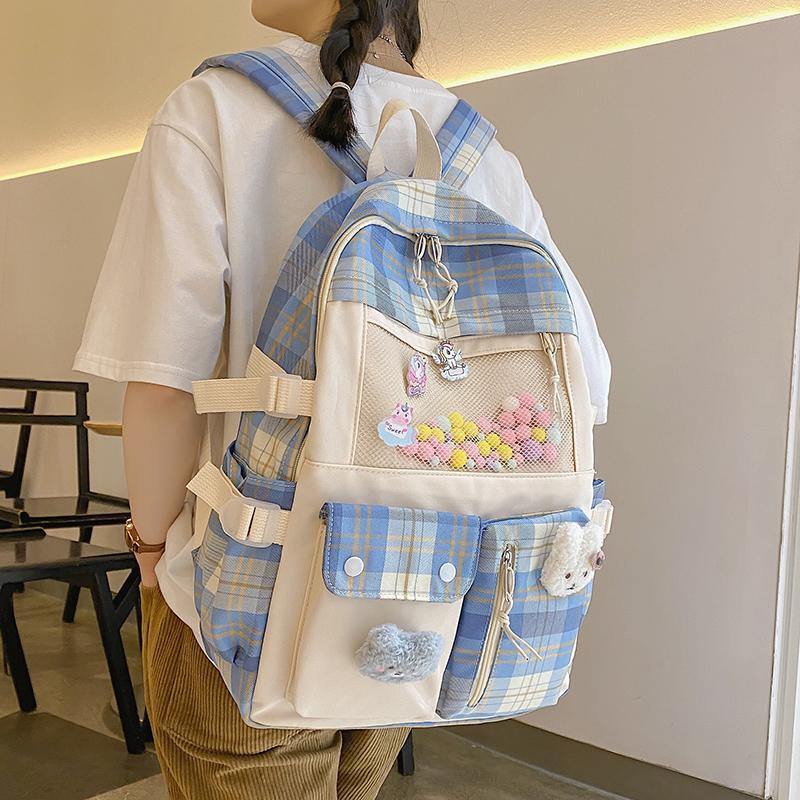 Backpack HOCODO Fashion Check School Bag For Teenage Girl Cute Women Multi-Pocket Anti-Theft Female Kawaii Travel, Black
Backpack HOCODO Fashion Check School Bag For Teenage Girl Cute Women Multi-Pocket Anti-Theft Female Kawaii Travel, Black