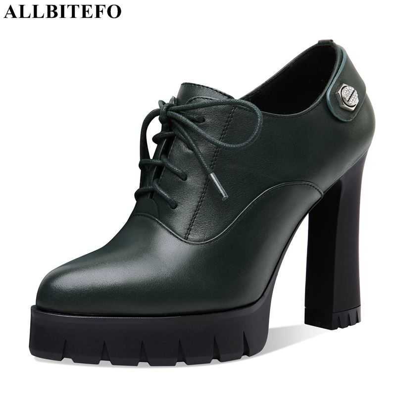 ALLBITEFO high quality genuine leather thick heels platform party women shoes brand high heels office ladies shoes women heels 210611, As picture
ALLBITEFO high quality genuine leather thick heels platform party women shoes brand high heels office ladies shoes women heels 210611, As picture
