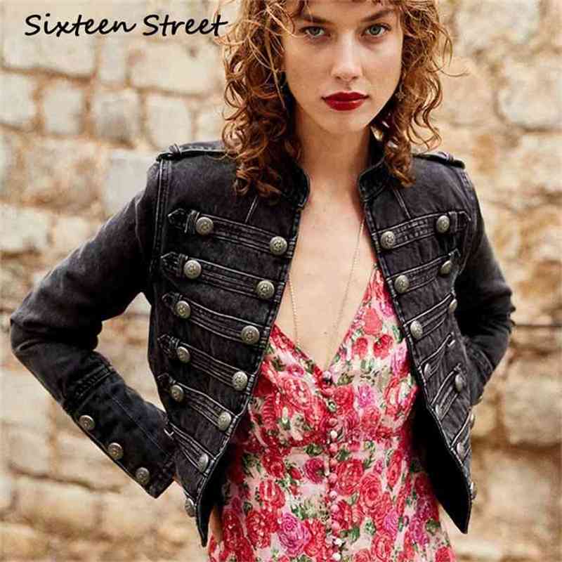 Vintage Denim Jacket Woman Streerwear Multi Buttons Coat Women Boho Chic Outfit Casual Autumn Chaqueta 210603, Black gray
Vintage Denim Jacket Woman Streerwear Multi Buttons Coat Women Boho Chic Outfit Casual Autumn Chaqueta 210603, Black gray