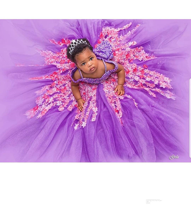 Lilac Luxurious Sexy Flower Girl's Dresses Pearls Spaghetti Little Girl Wedding Wears Vintage Communion Pageant Party Gowns F154 0431