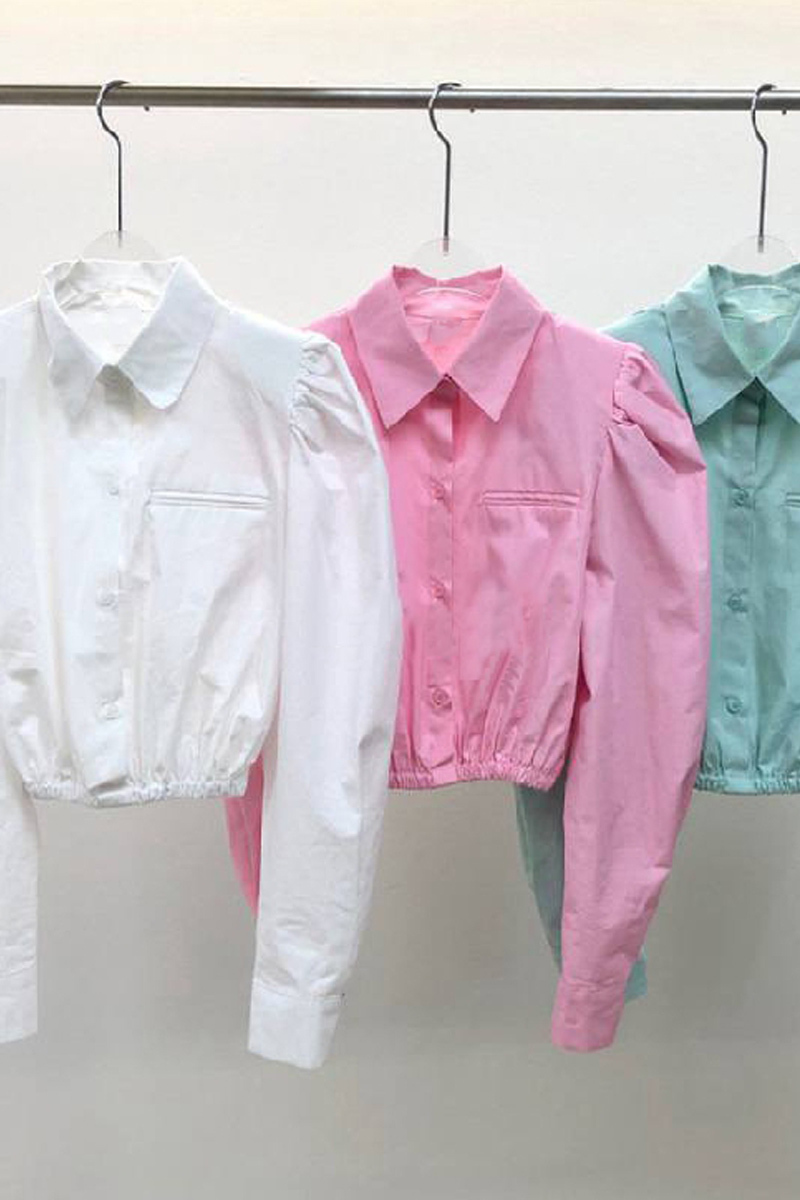 Nomikuma Puff Long Sleeve Shirt Women Korean Short Tops Causal Turn-down Collar Spring New Blusas Mujer De Moda 6G002 210427