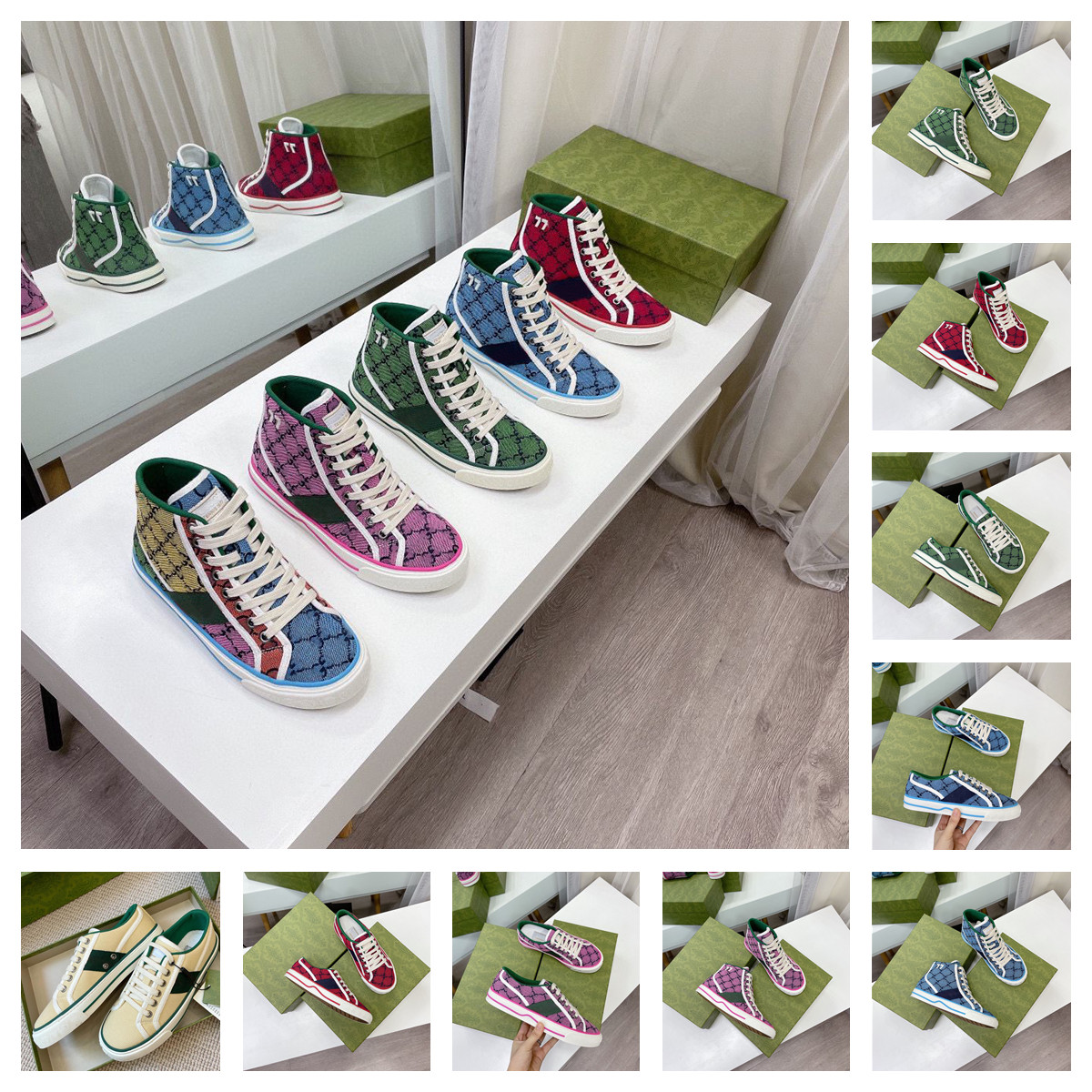 Designers Tennis 1977 canvas Luxurys Shoe Beige Blue washed jacquard denim Women Shoes Rubber sole Embroidered Vintage casual 2021 high qu, Color 27
Designers Tennis 1977 canvas Luxurys Shoe Beige Blue washed jacquard denim Women Shoes Rubber sole Embroidered Vintage casual 2021 high qu, Color 27