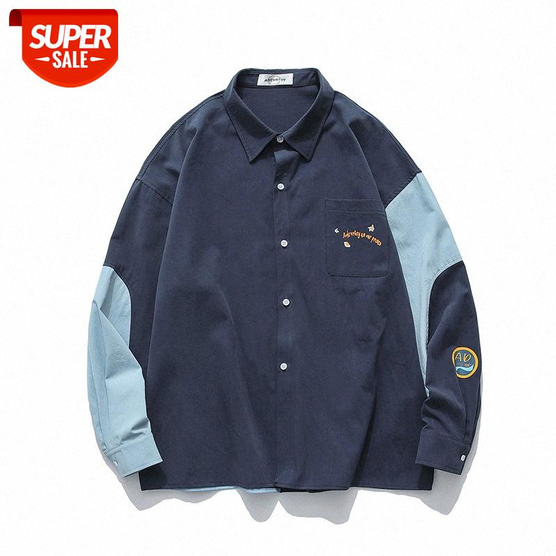 Japanese retro color matching long-sleeved shirt male flow fun printing bf lazy couple #KF7V, White;black
Japanese retro color matching long-sleeved shirt male flow fun printing bf lazy couple #KF7V, White;black