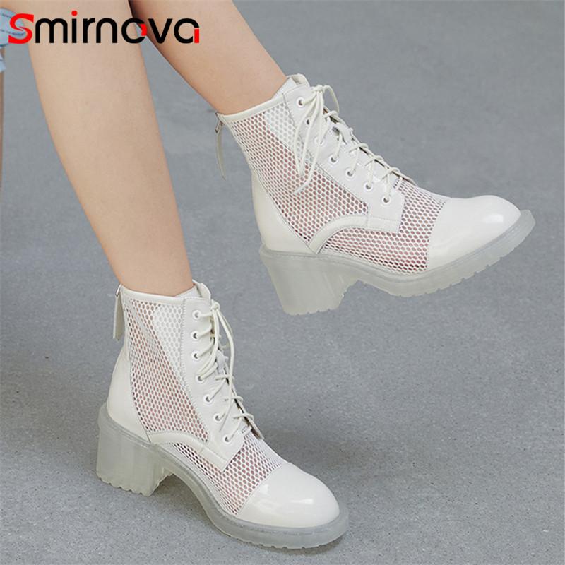 Boots Smirnova 2021 Ankle Women Patent Leather Mesh Summer Round Toe Zip Fashion Casual Shoes Ladies Black 
Boots Smirnova 2021 Ankle Women Patent Leather Mesh Summer Round Toe Zip Fashion Casual Shoes Ladies Black