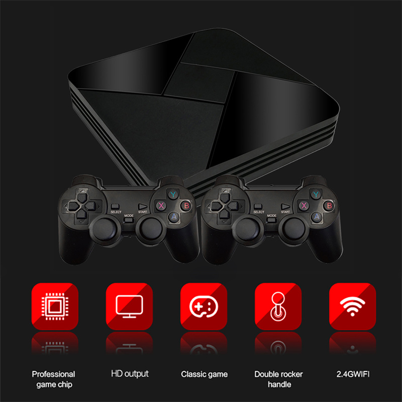 POWKIDDY Game Box G5 Nostalgic host S905L WiFi 4K HD Super Console X 50+ Emulator 40000+ Games Retro TV Video Player For PS1/N64/DC