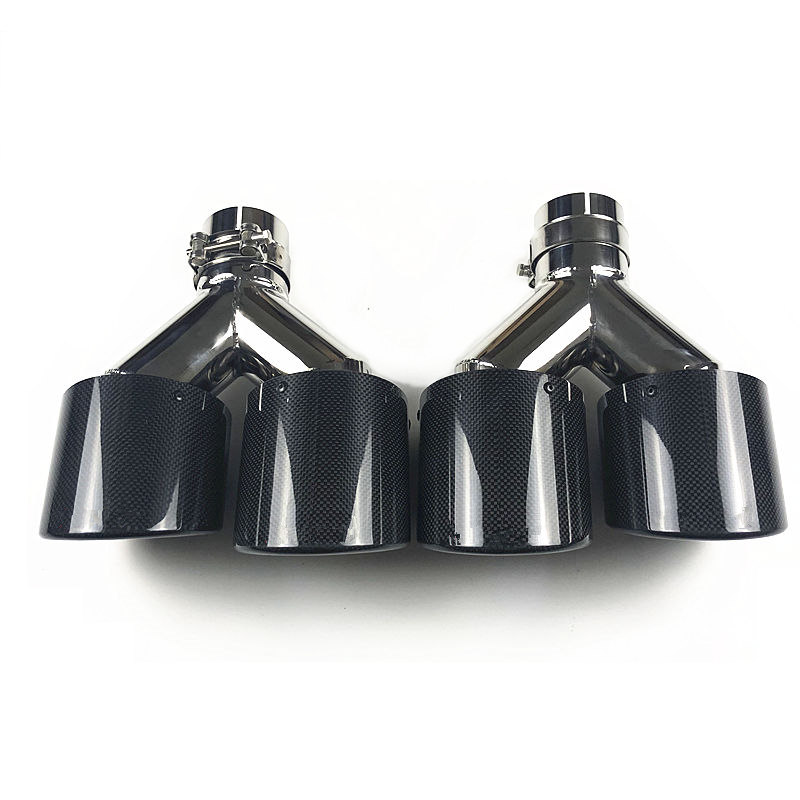 2 pcs: Universal Akrapovic Dual Exhaust Muffler Tips Glossy Carbon Fiber + Stainless Steel Auto Exhausts End Pipes
2 pcs: Universal Akrapovic Dual Exhaust Muffler Tips Glossy Carbon Fiber + Stainless Steel Auto Exhausts End Pipes