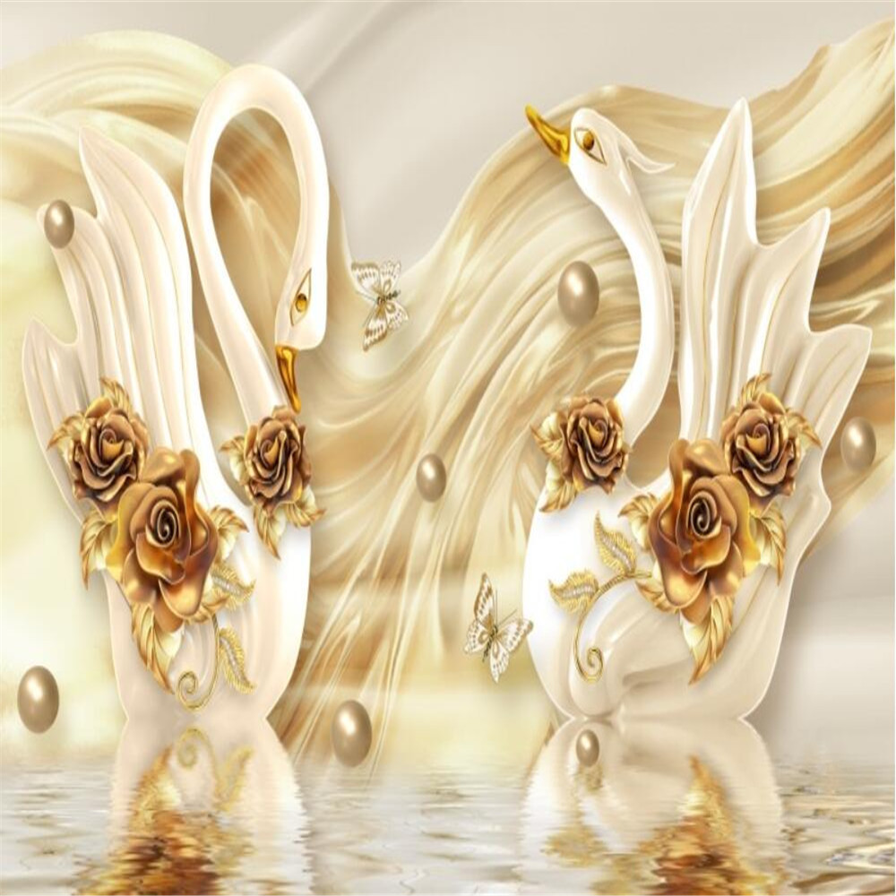 Custom Photo Wallpaper Mural Sticker Luxury Swan Blue Flower Watermark Jewelery TV Wall Background papel de parede
Custom Photo Wallpaper Mural Sticker Luxury Swan Blue Flower Watermark Jewelery TV Wall Background papel de parede