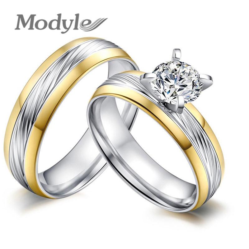 Cluster Rings Modyle Trendy Wedding CZ Stone Stainless Steel Ring Provide Mix Size Engagement Party Fine Jewelry For Women Men, Golden;silver
Cluster Rings Modyle Trendy Wedding CZ Stone Stainless Steel Ring Provide Mix Size Engagement Party Fine Jewelry For Women Men, Golden;silver