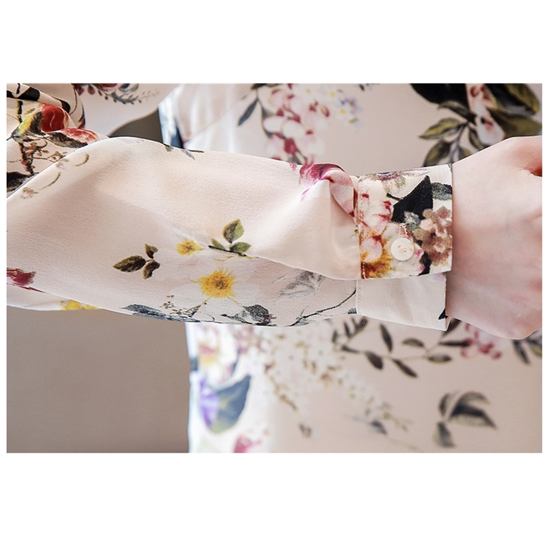 Arrival Long Sleeve Print Shirt Vintage Office Lady Tops Fashion Silk Blouse Women Plus Size Elegant 8183 50 210506