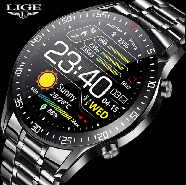 LIGE BW0160 Smart Watch Men Heart Rate Blood Pressure Information Reminder Sport Waterproof Smart Watch for Android IOS Phone
LIGE BW0160 Smart Watch Men Heart Rate Blood Pressure Information Reminder Sport Waterproof Smart Watch for Android IOS Phone