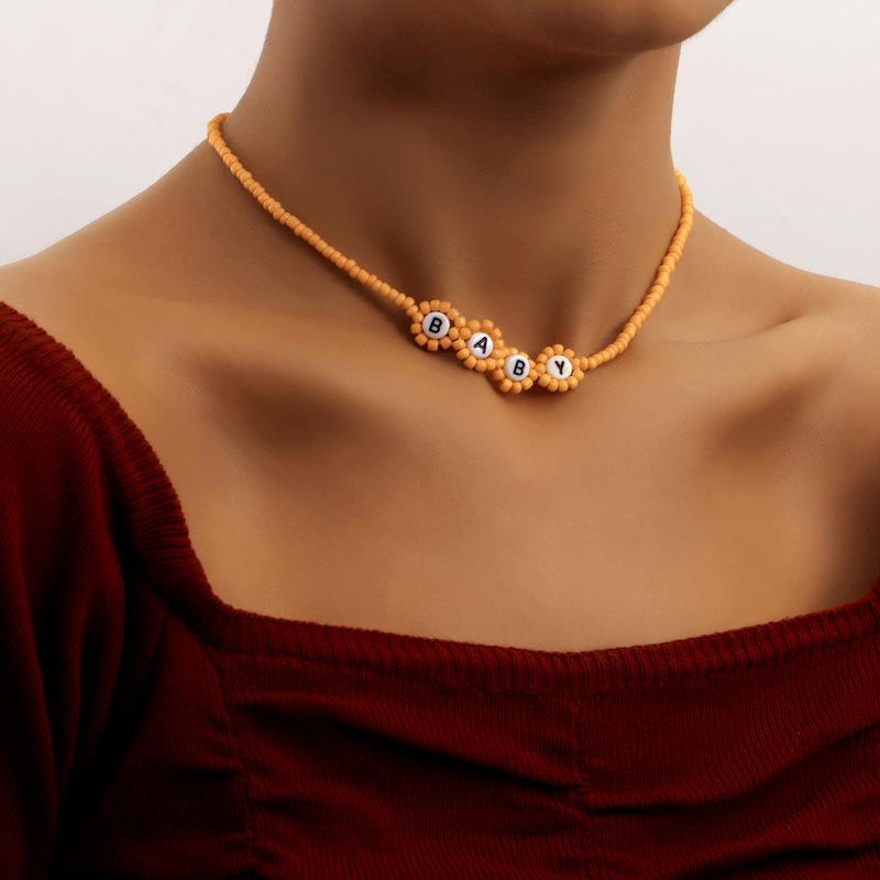 Pendant Necklaces Boho Ethnic Seed Bead Choker Flower Letter Chain Necklace For Women Silver Color Collar Party Fashion Jewelry Gift 
Pendant Necklaces Boho Ethnic Seed Bead Choker Flower Letter Chain Necklace For Women Silver Color Collar Party Fashion Jewelry Gift