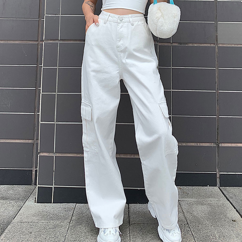 Jocoo Jolee Women Baggy Jeans Casual Solid Pocket Denim Pants Streetwear Trousers Vintage Cargo Pants High Waist Wide Leg Jeans 210518, As photo
Jocoo Jolee Women Baggy Jeans Casual Solid Pocket Denim Pants Streetwear Trousers Vintage Cargo Pants High Waist Wide Leg Jeans 210518, As photo