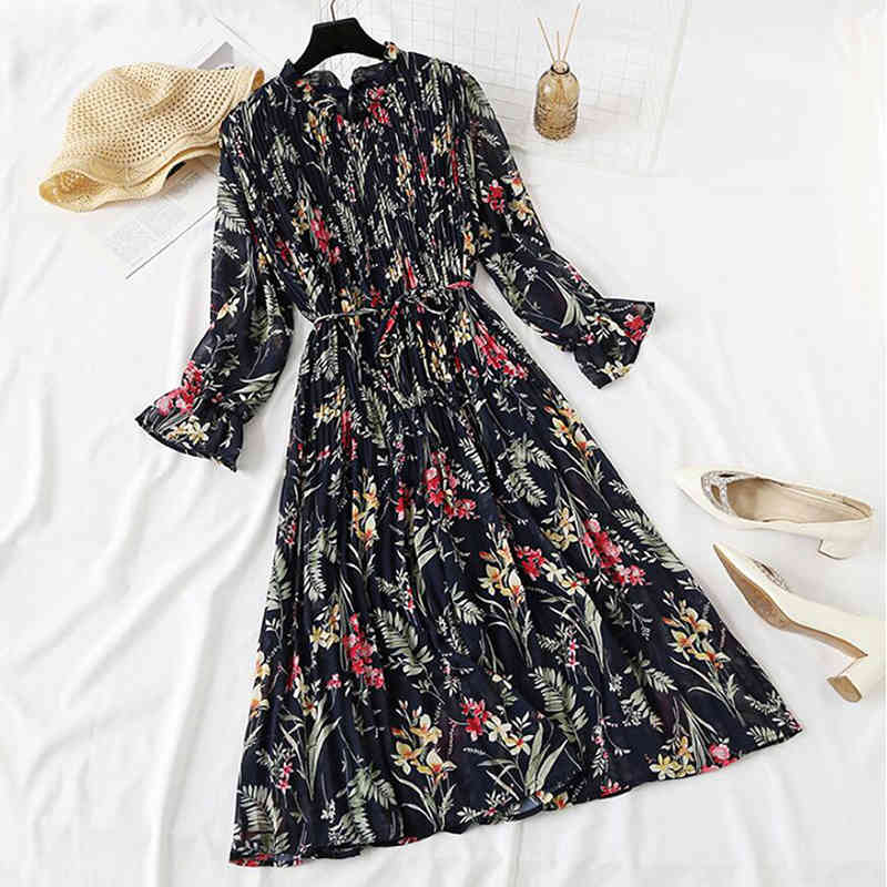 Spring Summer Women Vintage Printed Dress Long Sleeve Lotus Leaf Collar Loose Chiffon Dresses Casual Floral Office Dress Vestido 210521, Flowers 9
Spring Summer Women Vintage Printed Dress Long Sleeve Lotus Leaf Collar Loose Chiffon Dresses Casual Floral Office Dress Vestido 210521, Flowers 9