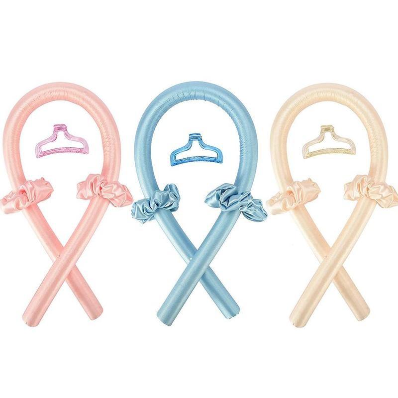 Party Favor Wave Formers Heatless Curling Rod Headband Lazy No Heat Silk Ribbon Set Sleeping Soft DIY Scrunchiest Kit Tools