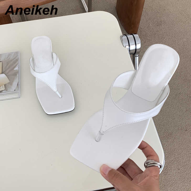 Aneikeh Summer Shoes For Women Fashion Flip Flops Thong Slippers PU Concise Shallow Solid Leopard Sewing Thin Heels White 210615, Black
Aneikeh Summer Shoes For Women Fashion Flip Flops Thong Slippers PU Concise Shallow Solid Leopard Sewing Thin Heels White 210615, Black