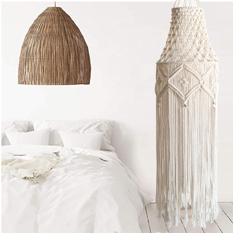 Lamp Covers & Shades Ins Tapestry Nordic Style Hand-woven Homestay Home Wall Hanging Bedroom White Chandelier Lampshade Boho Decoration
Lamp Covers & Shades Ins Tapestry Nordic Style Hand-woven Homestay Home Wall Hanging Bedroom White Chandelier Lampshade Boho Decoration