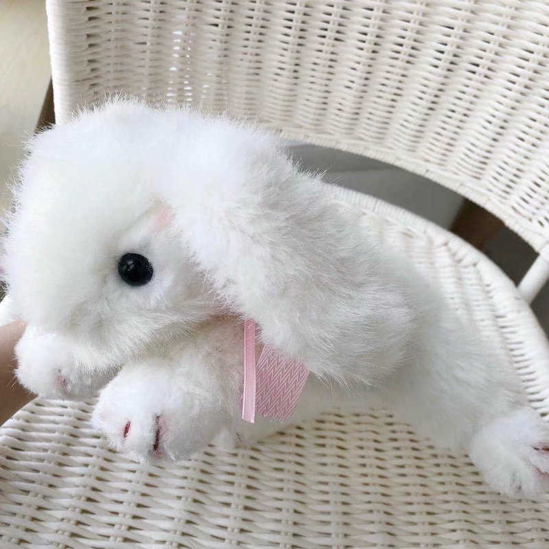 High level quality plush rabbit stuffed animal bunny toy simulation lifelike baby dolls for kids toys children home decor 210728
