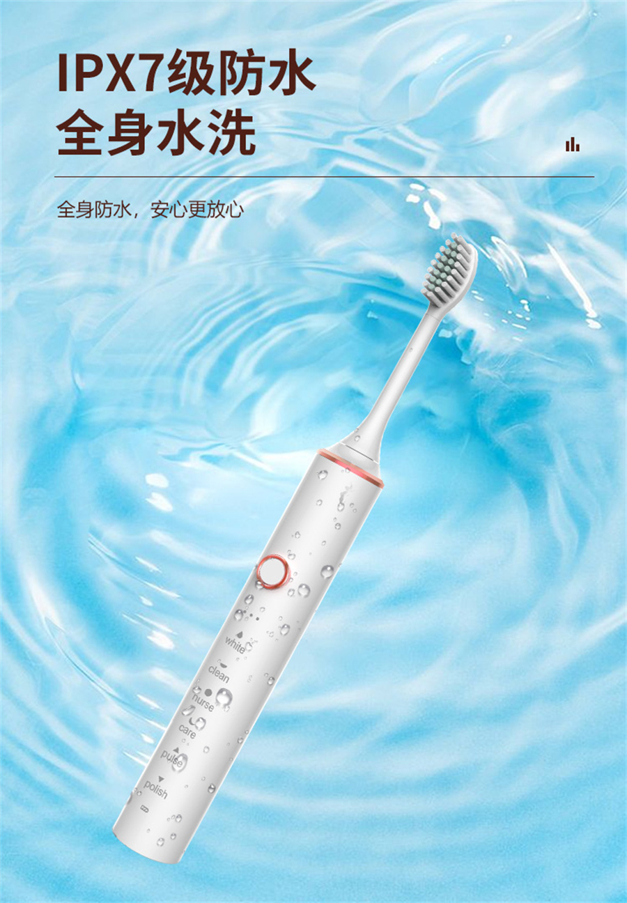 Household Rechargeable Sonic Silicone Toothbrushes Dental Deep Clean Oral Brushes Soft Gum Massage Waterproof Electric Toothbrush