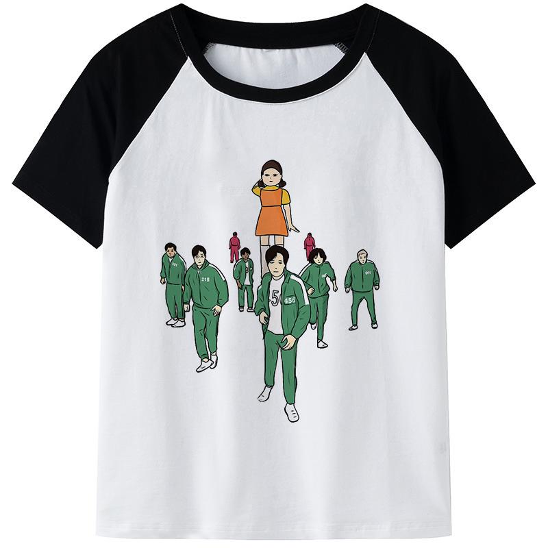 men's t-shirts korean tv squid game shirt men kawaii cartoon summer 456 graphic tees harajuku fashion style t-shirt male 90s, White;black
men's t-shirts korean tv squid game shirt men kawaii cartoon summer 456 graphic tees harajuku fashion style t-shirt male 90s, White;black